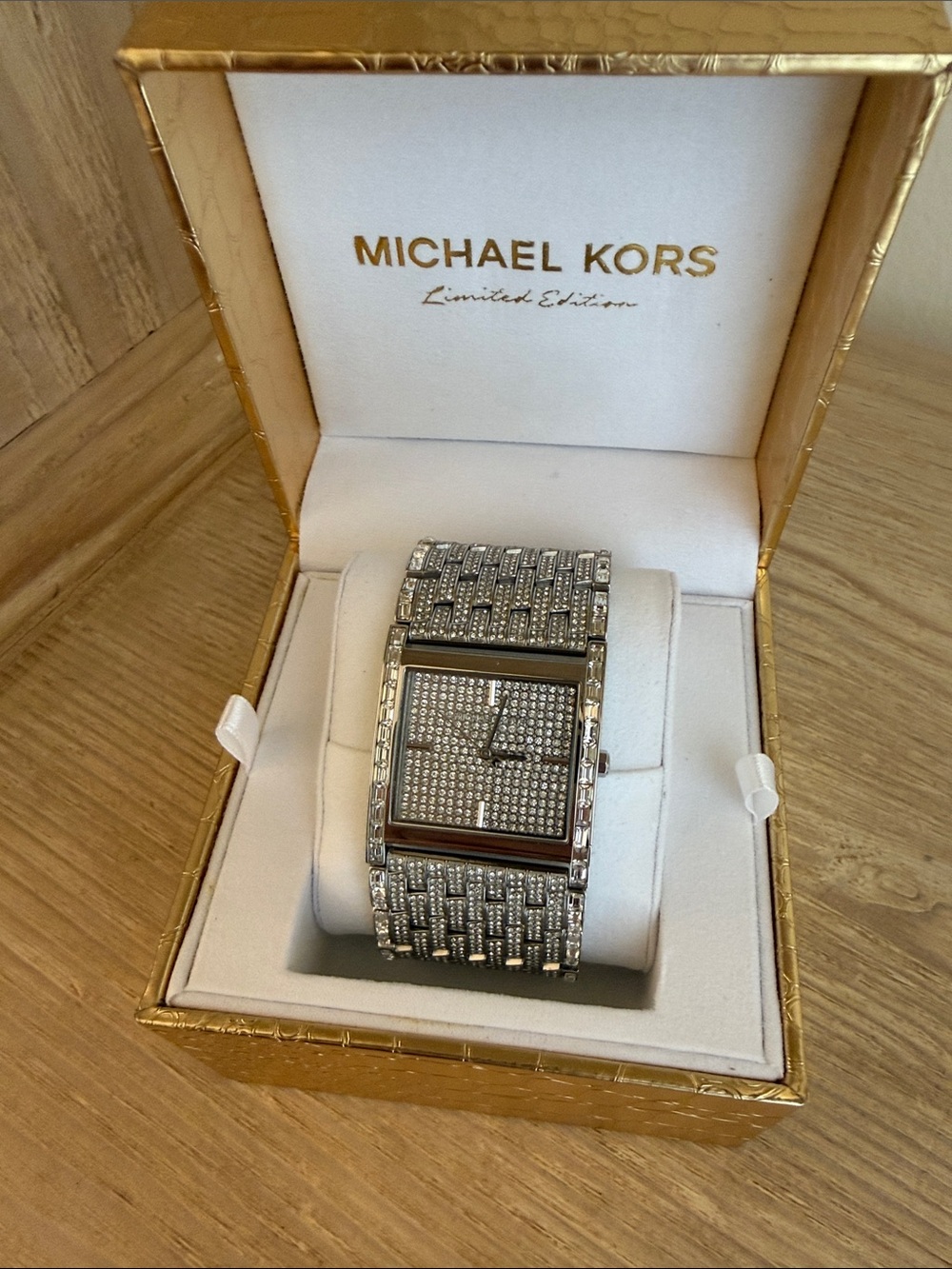 Michael Kors Silver Crystal Pavé Bracelet Watch